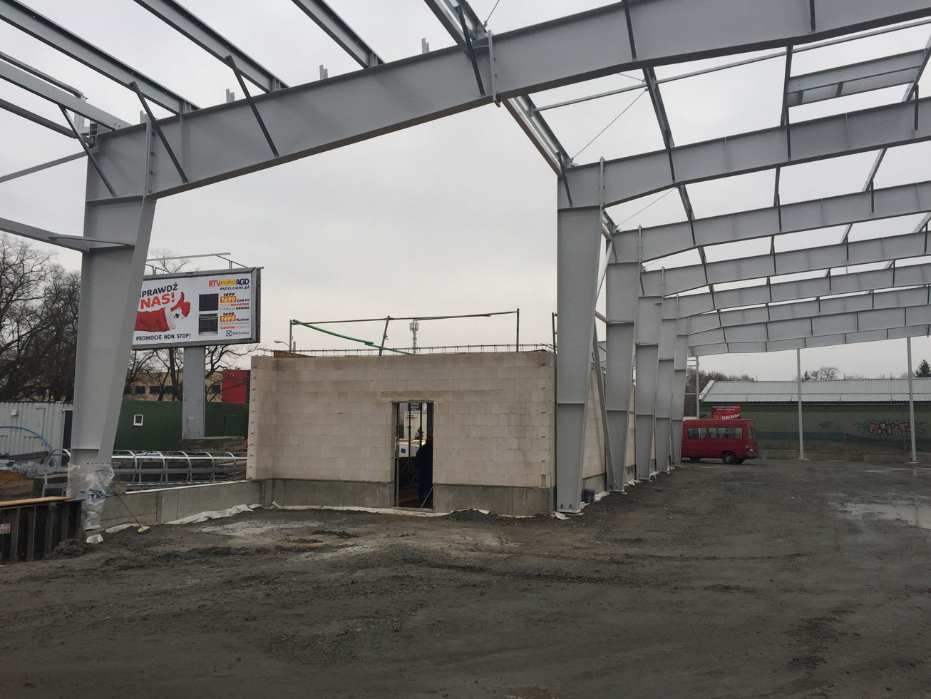 hala produkcyjna Szczecin Pomorska konstrukcja stalowa wewnątrz