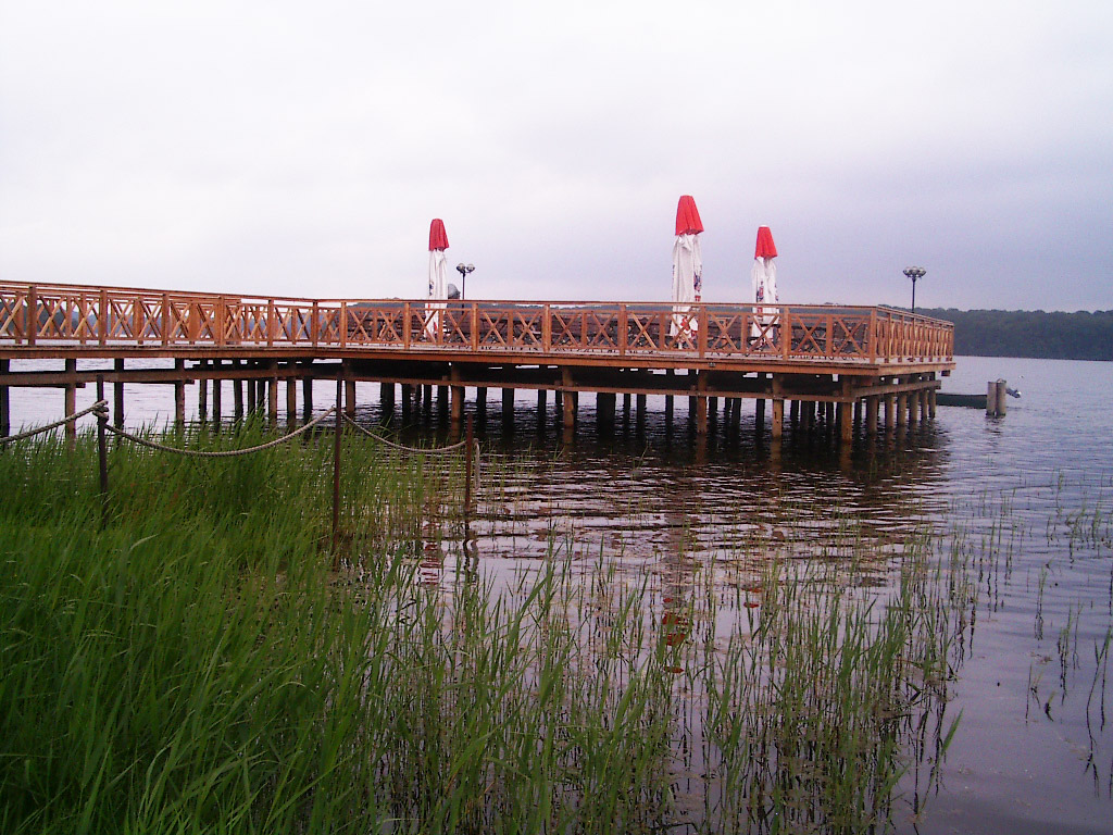 pomost Ińsko konstrukcja drewniana pale 1